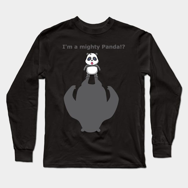 mighty little panda Long Sleeve T-Shirt by theanimaldude